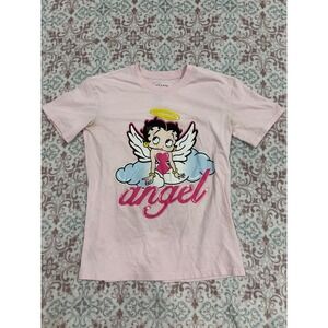 Fleischer Studios Betty Boop Angel Graphic T-Shirt Pink XS 1123517SP